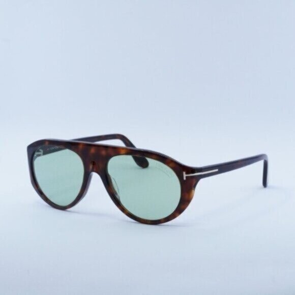 Tom Ford Accessories - Tom Ford Rex 02 FT1001 54N Aviator Sunglasses - Havana/Green Photohromic